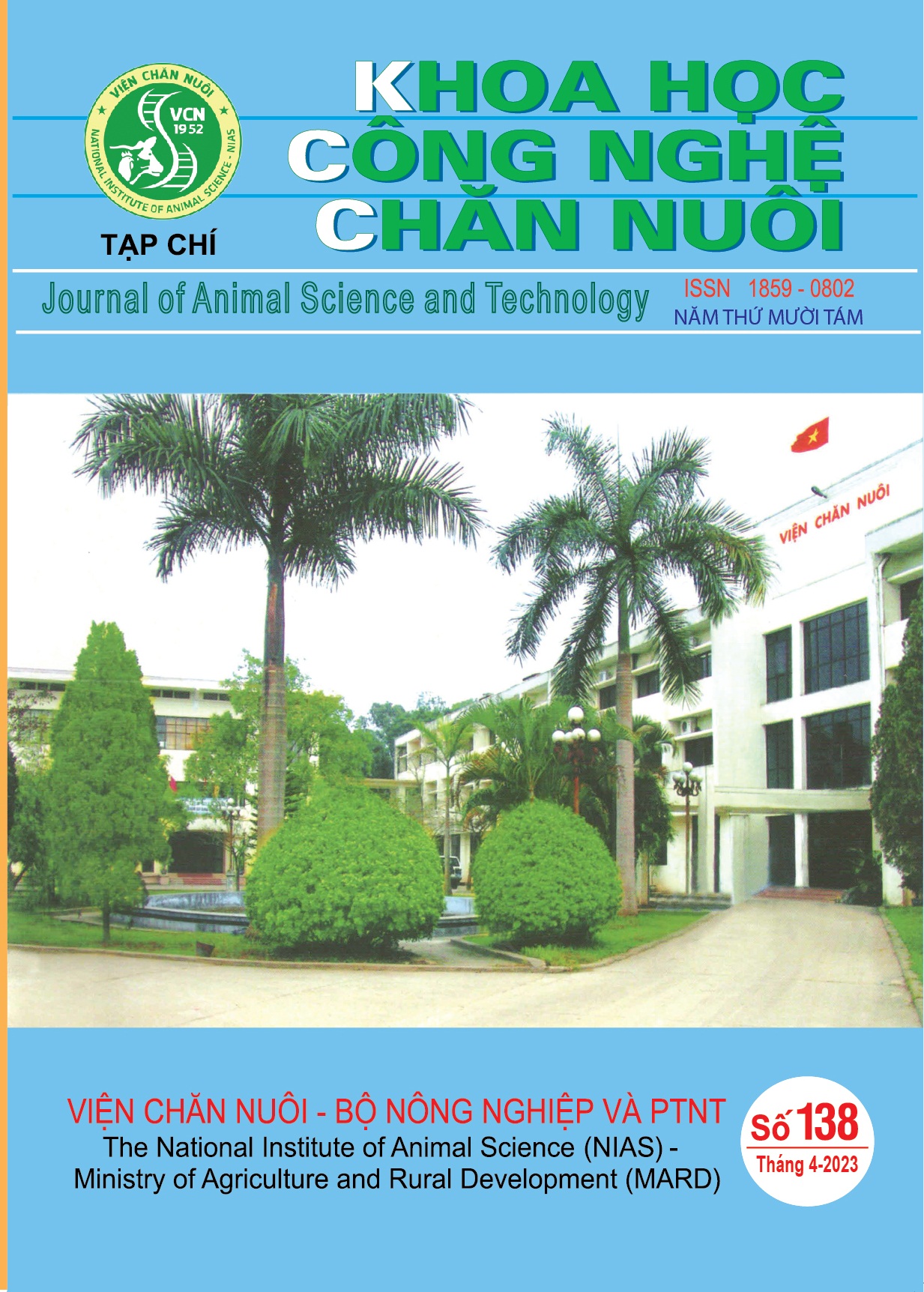                     Xem Số 138 (2023): Tạp chí Khoa học Công nghệ Chăn nuôi số 138 (Tháng 4/2023)
                