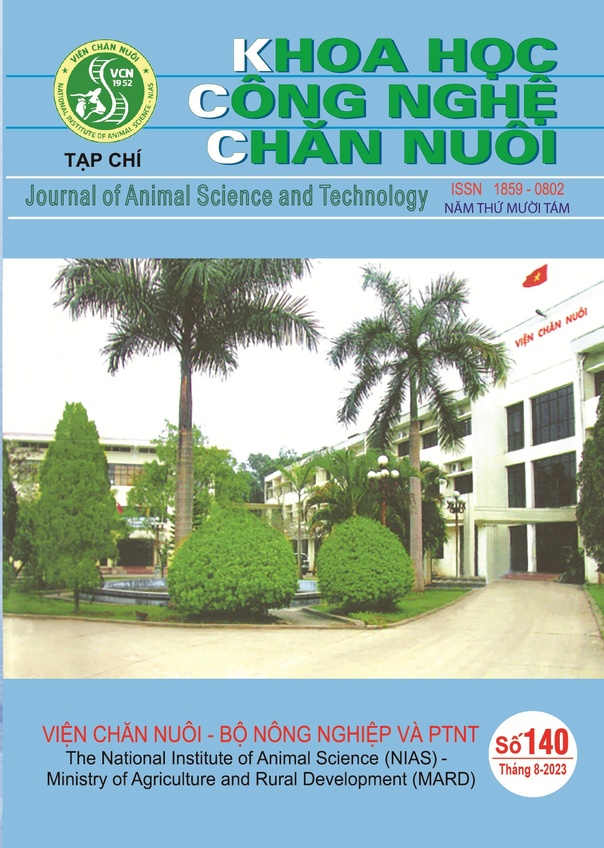                     Xem Số 140 (2023): Tạp chí Khoa học Công nghệ Chăn nuôi số 140 (Tháng 8/2023)
                