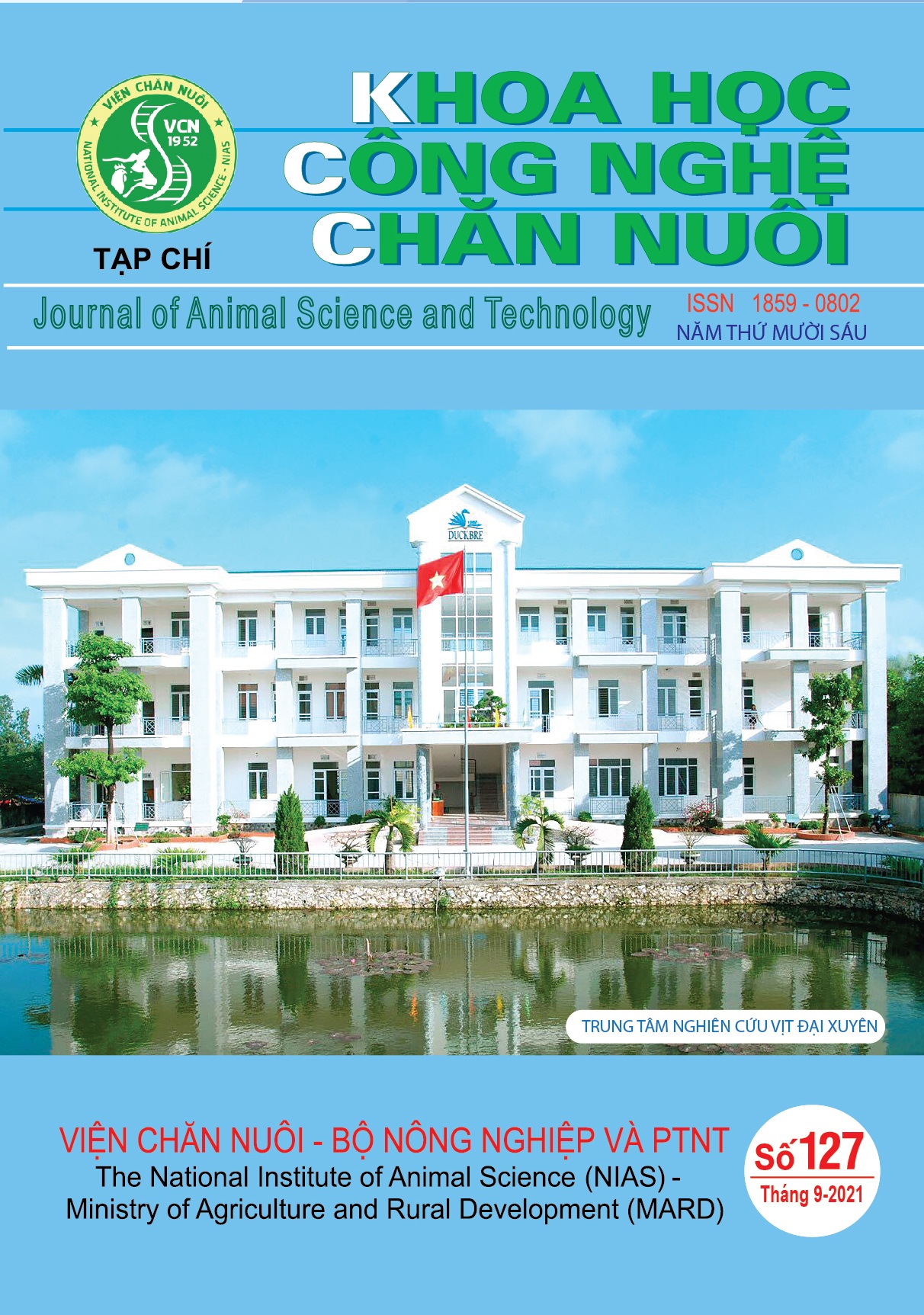                     Xem Số 127 (2021): Tạp chí Khoa học Công nghệ Chăn nuôi số 127 (Tháng 9/2021)
                