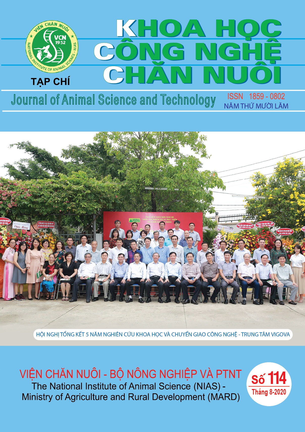                     Xem Số 114 (2020): Tạp chí Khoa học Công nghệ Chăn nuôi số 114 (Tháng 8/2020)
                