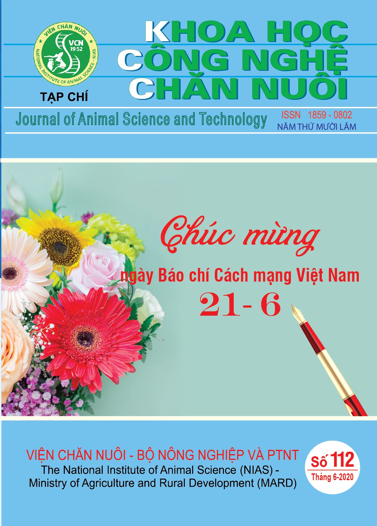                     Xem Số 112 (2020): Tạp chí Khoa học Công nghệ Chăn nuôi số 112 (Tháng 6/2020)
                