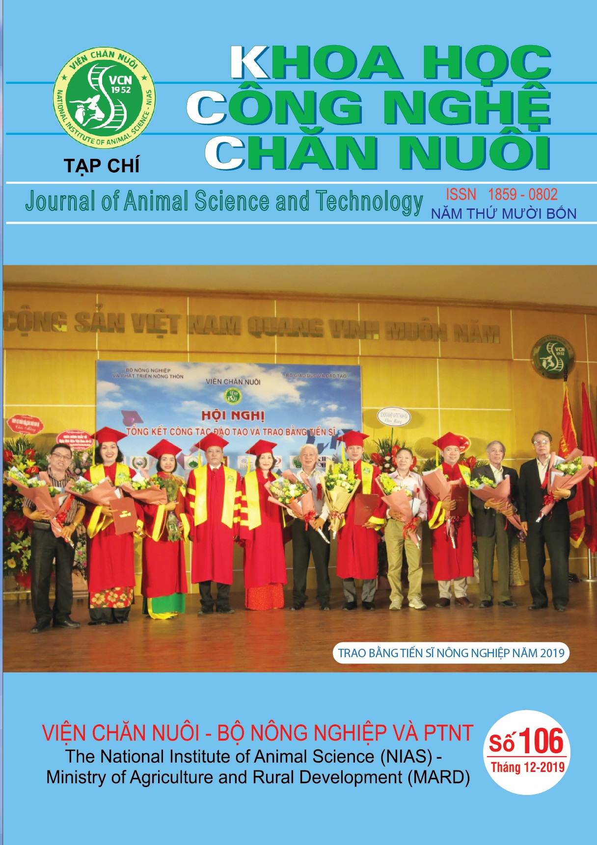                     Xem Số 106 (2019): Tạp chí Khoa học Công nghệ Chăn nuôi số 106 (Tháng 12/2019)
                