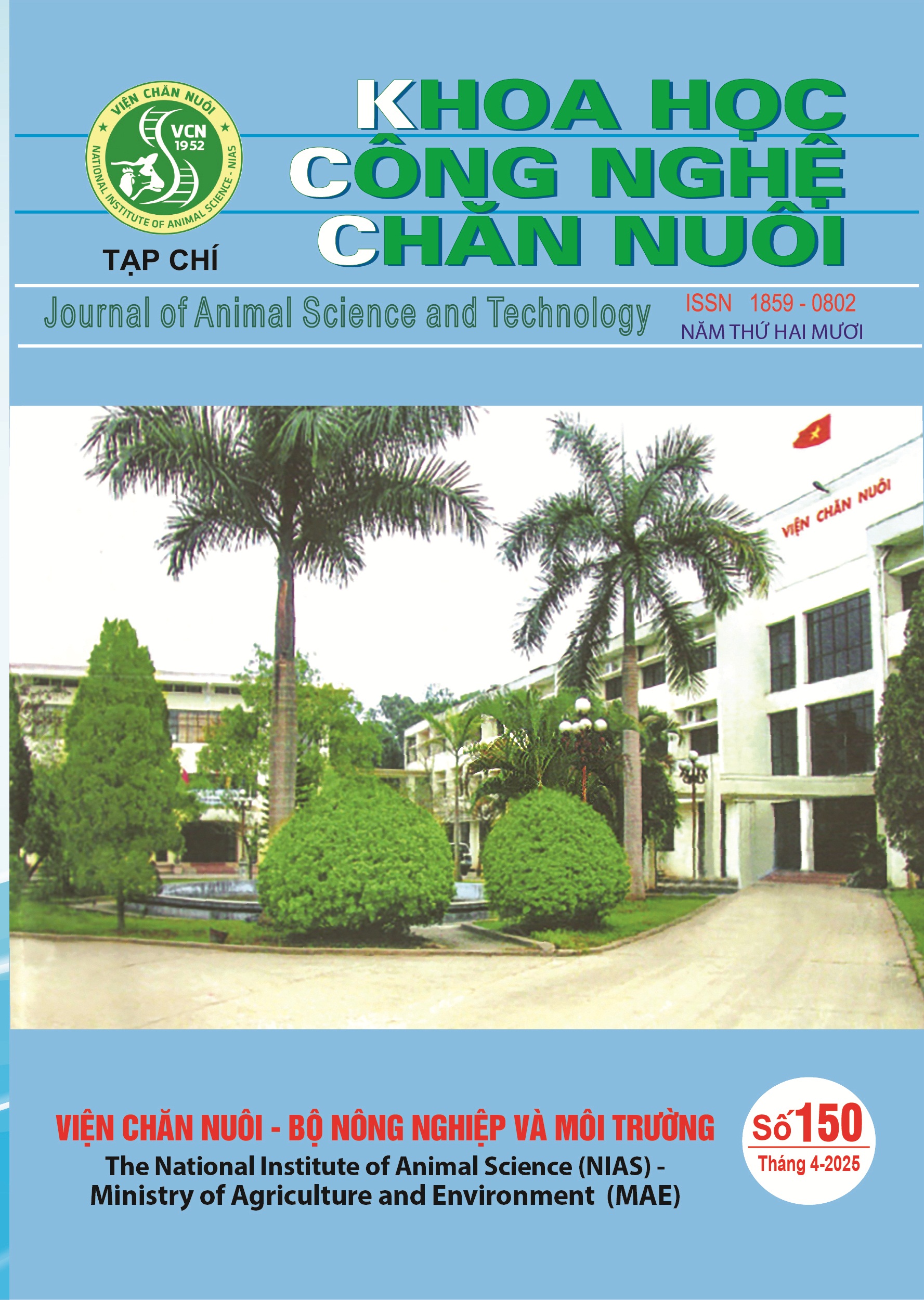                     Xem Số 150 (2025): Tạp chí Khoa học Công nghệ chăn nuôi số 150 (Tháng 4/2025)
                