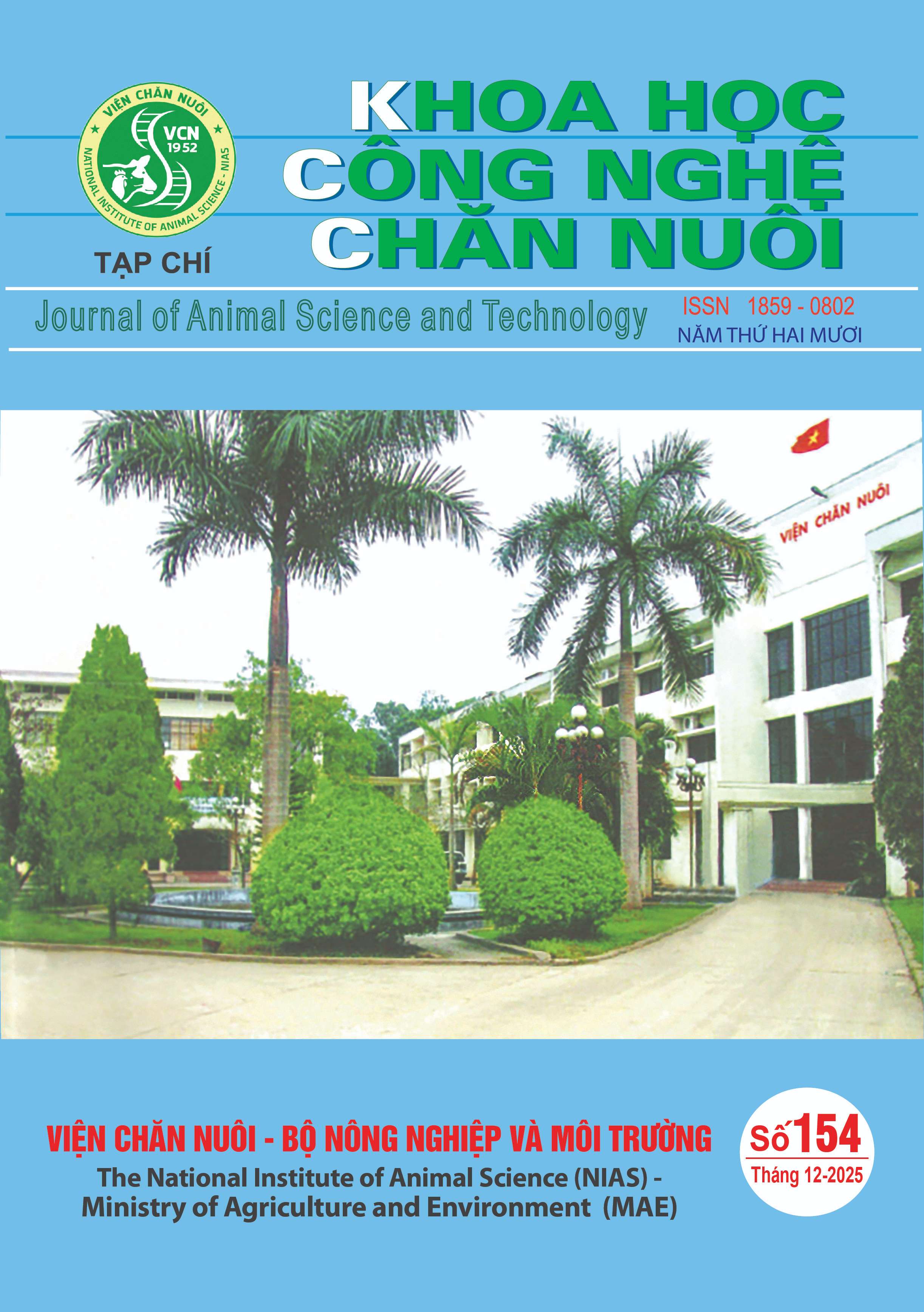                 Xem Số 154 (2025): Tạp chí Khoa học Công nghệ chăn nuôi số 154 (Tháng 12/2025)
            