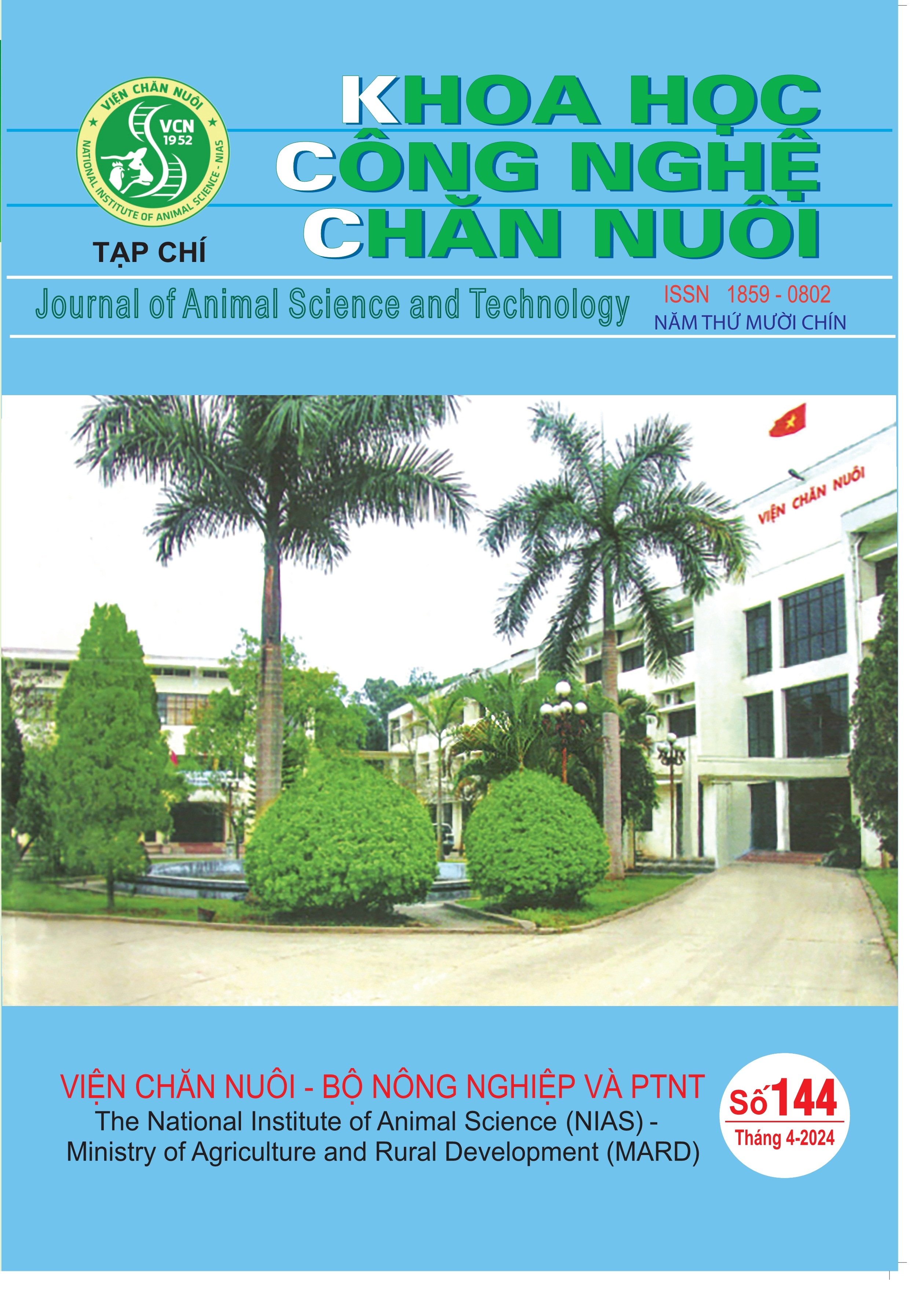                     Xem Số 144 (2024): Tạp chí Khoa học Công nghệ Chăn nuôi số 144 (Tháng 4/2024)
                